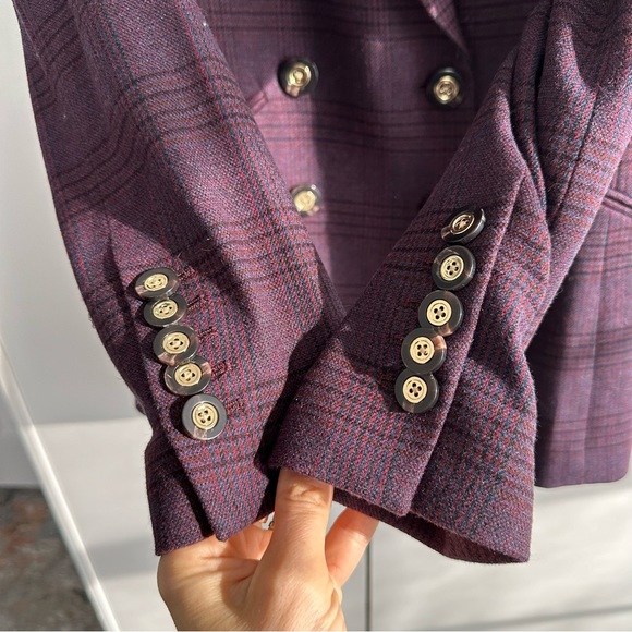 Veronica Beard Purple Plaid Blazer - Picture 5 of 10